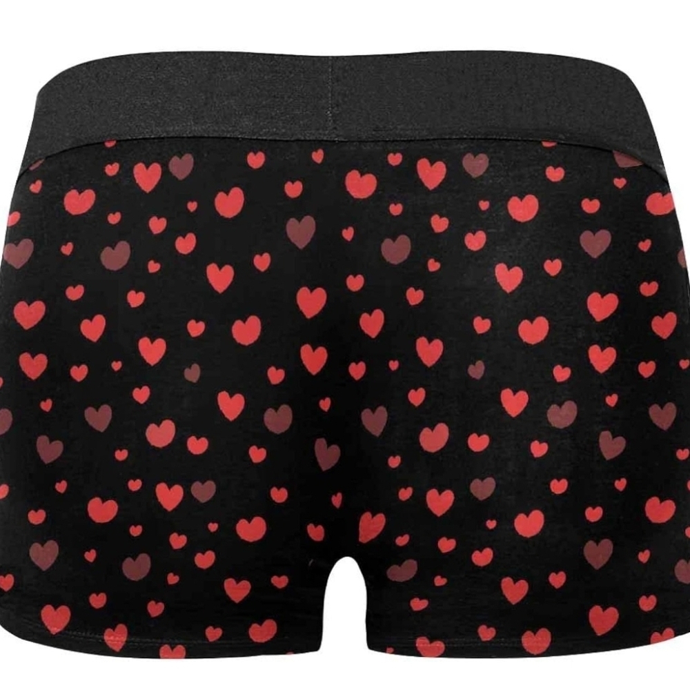 🔥Men Black and Red Heart Patterned Boxer Brief🔥